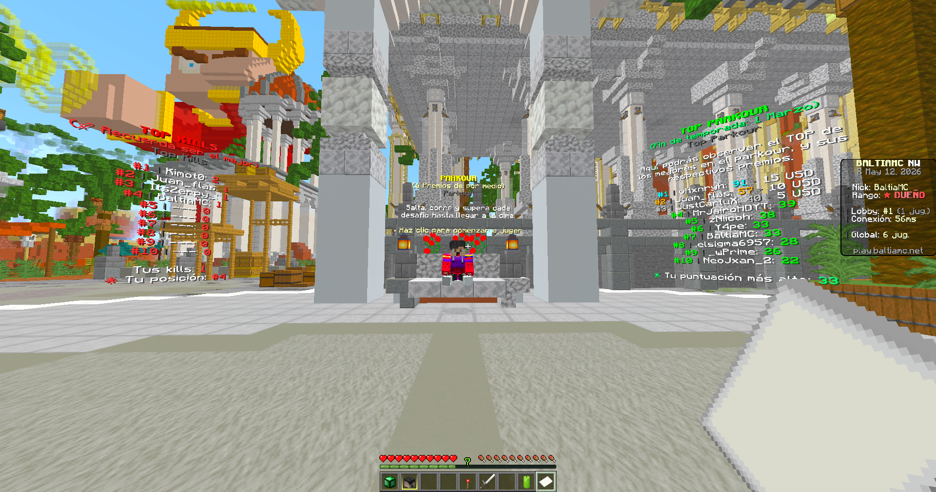 Hologramas parkour kills